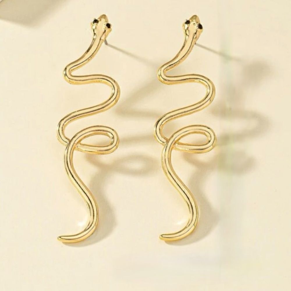 snake drop earrings N253